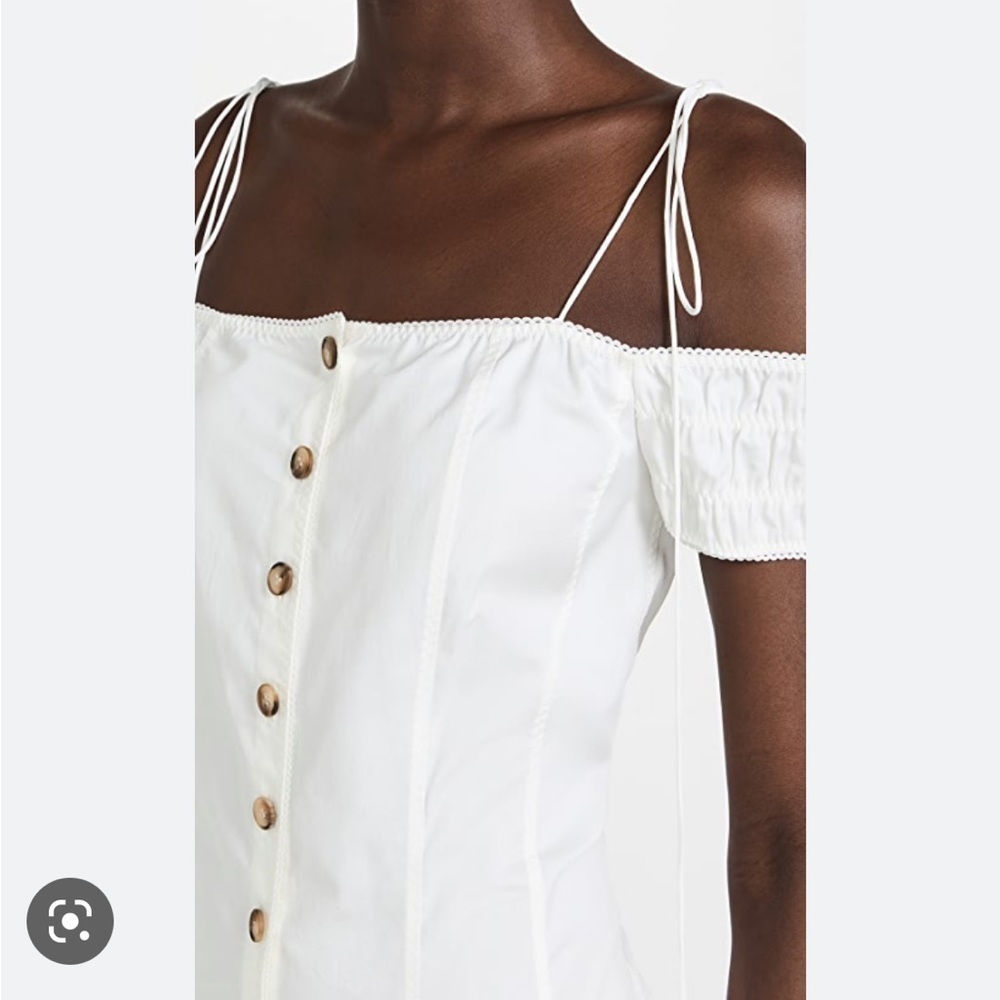 Anna October Midi Dress Short Sleeve In White New With Tags! — image 3 of 8